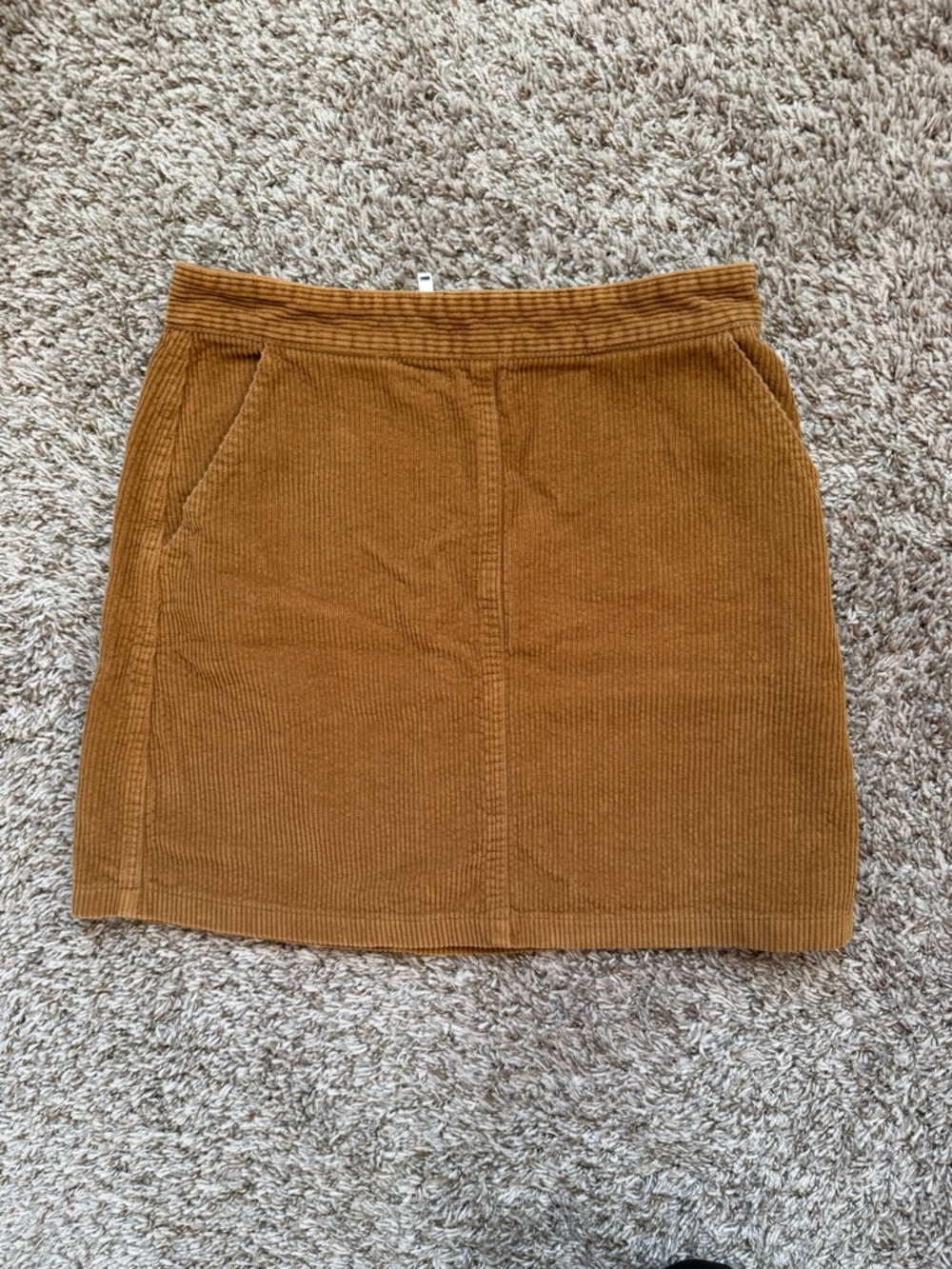 Warehouse Corduroy Mini Skirt - Mustard Brown